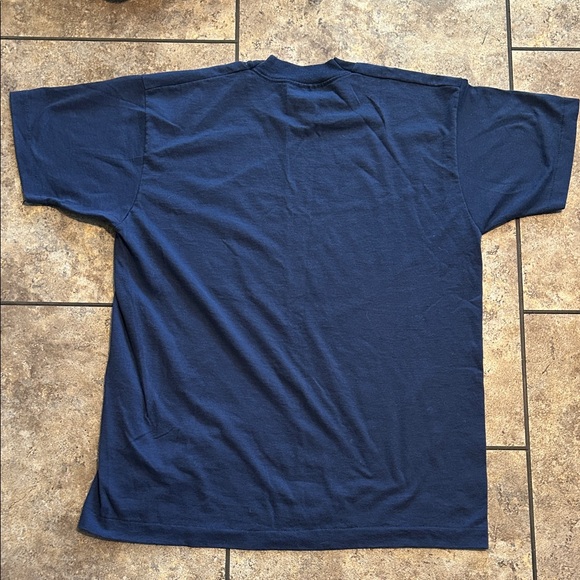 Vintage Navy Blue Periodic Table of Elements Single T-Shirt with Gold Graphic - Picture 4 of 6